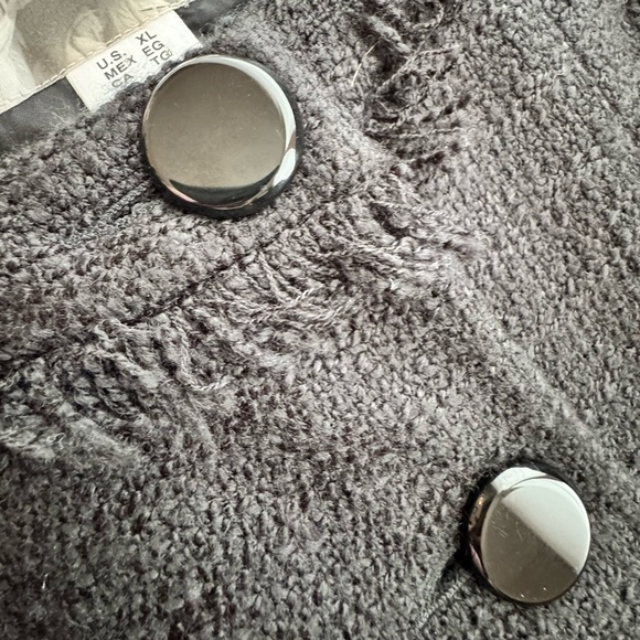 Mac & Jac Tweed Jacket, Black Size Extra Large - Picture 6 of 9